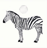 Canns Down Press - Zebra Greeting Card by Beatrice Forshall